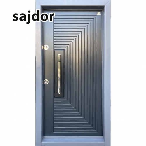 درب ضد سرقت cnc روکش راش مدل سولان