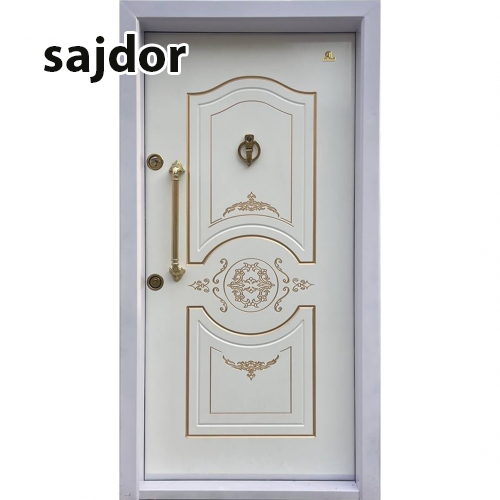 درب ضد سرقت cnc روکش راش مدل تذهیبی