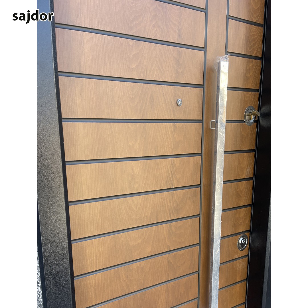 درب ضد سرقت cnc روکش راش مدل ترموود