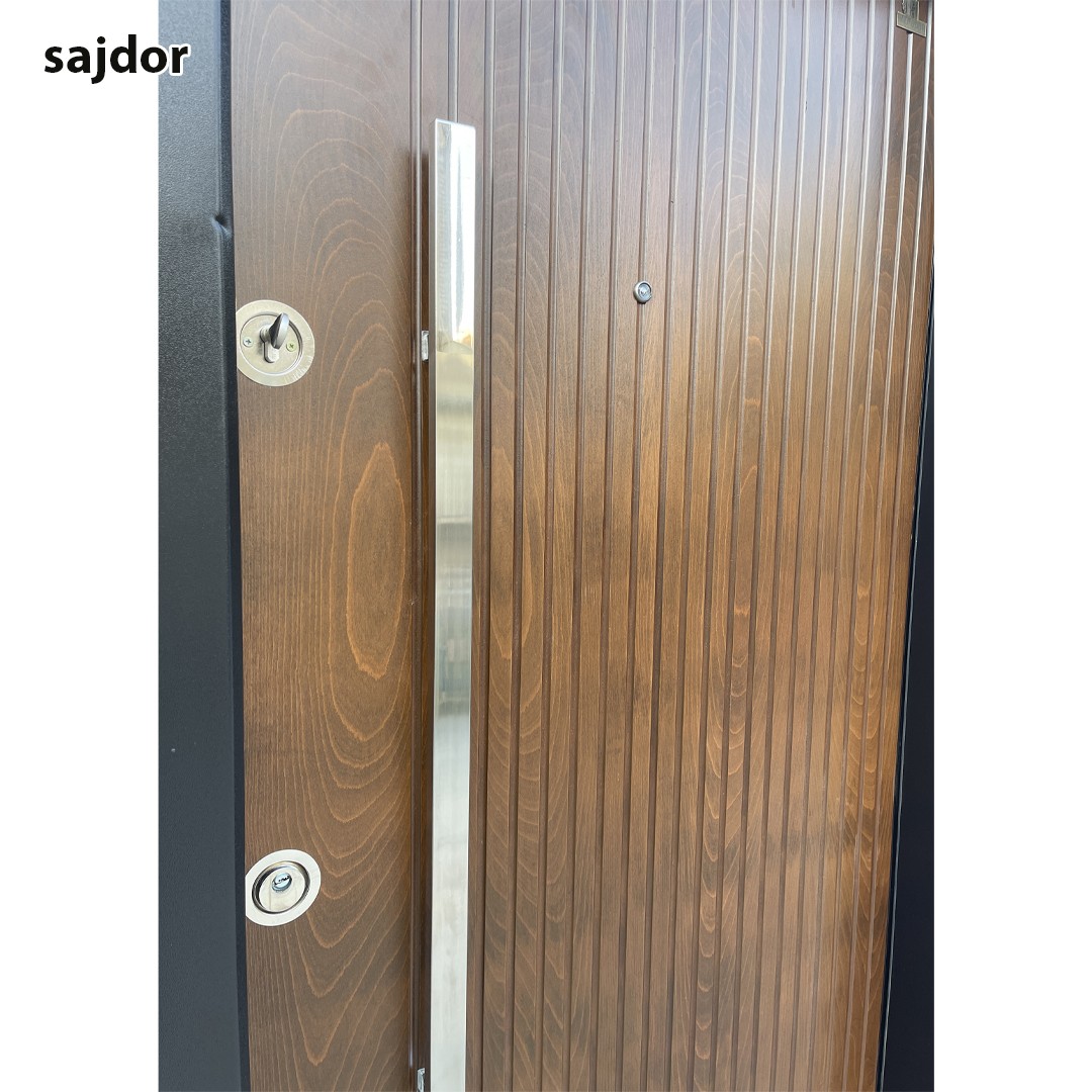 درب ضد سرقت cnc روکش راش مدل اسپیناس