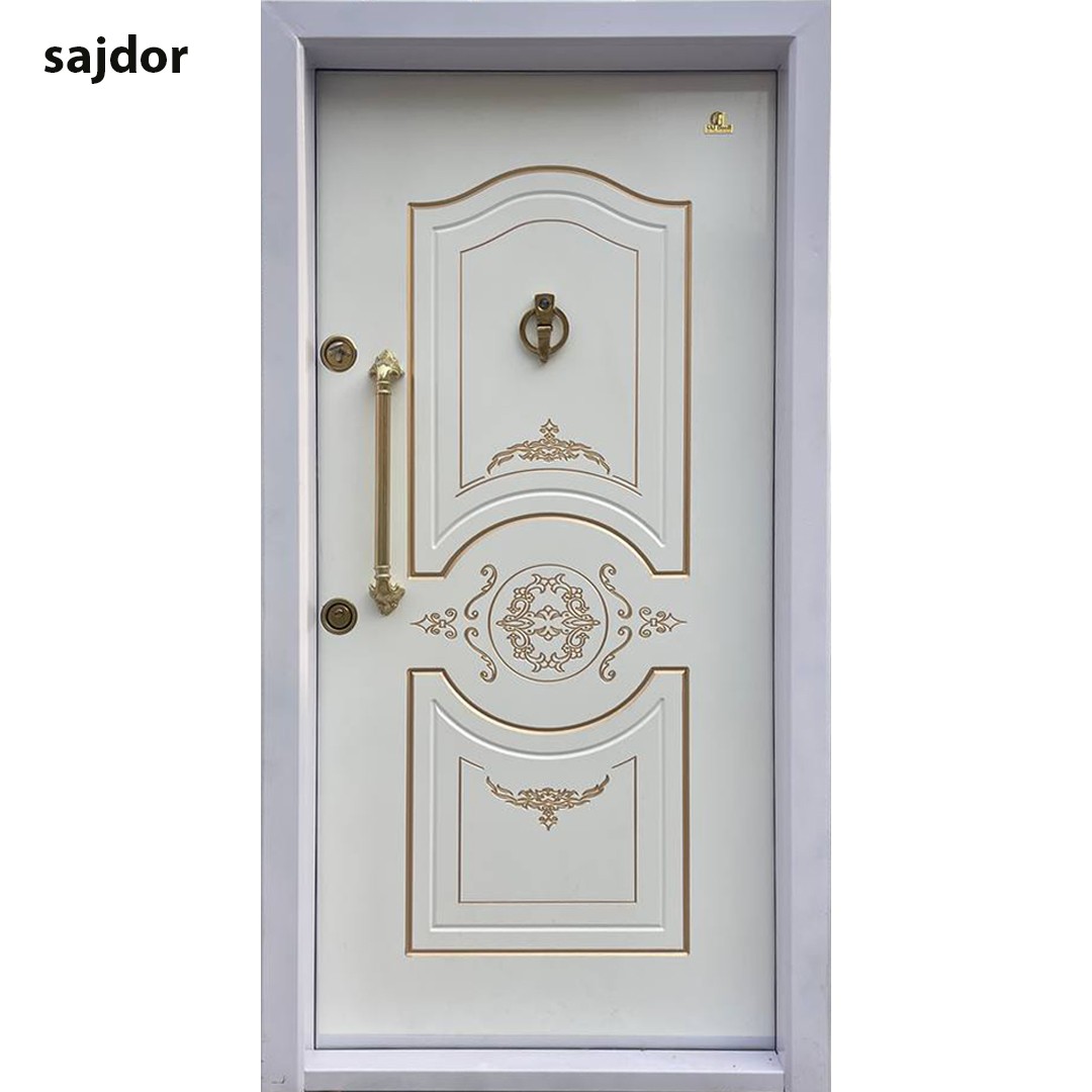 درب ضد سرقت cnc روکش راش مدل تذهیبی